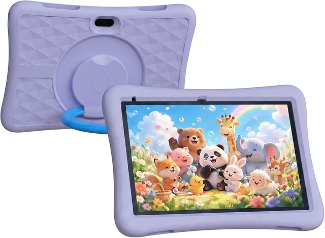 Main image of 10-Inch Android 15 Kids Tablet with Case 8GB (3+5 Extended) RAM + 32GB Storage (Supports 1TB Micro SD), 6000mAh Battery, Dual Cameras, Purple