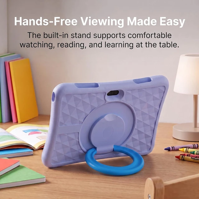 Alt view image 4 of 7 - 10-Inch Android 15 Kids Tablet with Case 8GB (3+5 Extended) RAM + 32GB Storage (Supports 1TB Micro SD), 6000mAh Battery, Dual Cameras, Purple