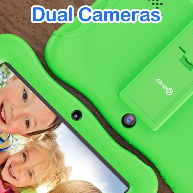 Alt view image 7 of 7 - 7" Kids Tablet, 32GB Android Tablet 14+ Exclusive Learning Games & Educational Apps, WiFi, Parental Controls, Kid-Proof Case & Kickstand, Green