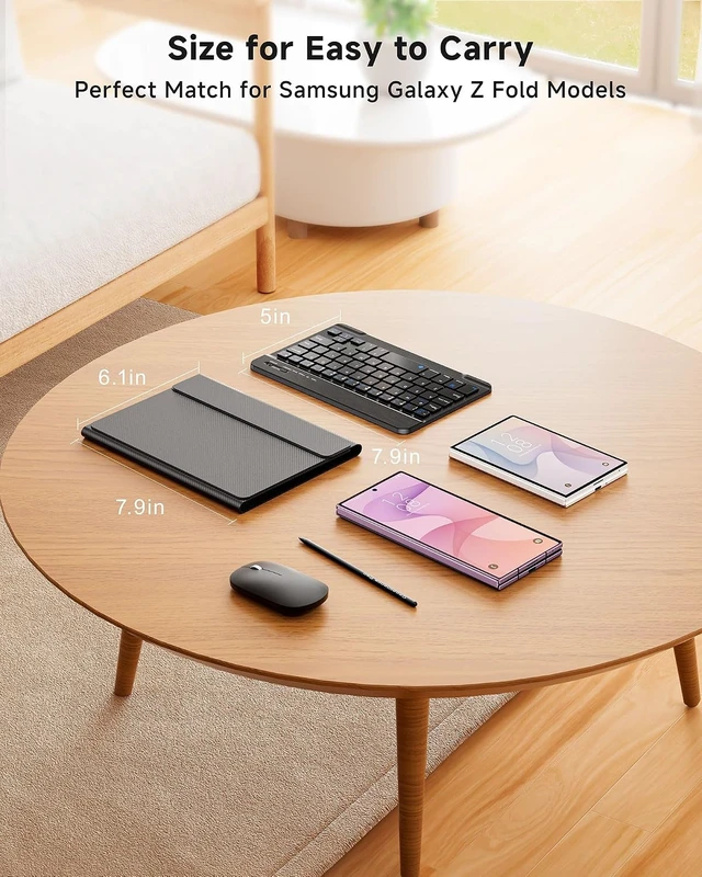 Alt view image 6 of 7 - 4-in-1 Mini Wireless Keyboard Case for Galaxy Z Fold 8 Ultra / Z Fold 8/7/6/5
