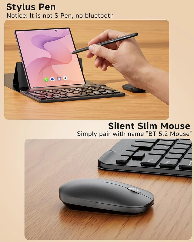 Alt view image 7 of 7 - 4-in-1 Mini Wireless Keyboard Case for Galaxy Z Fold 8 Ultra / Z Fold 8/7/6/5