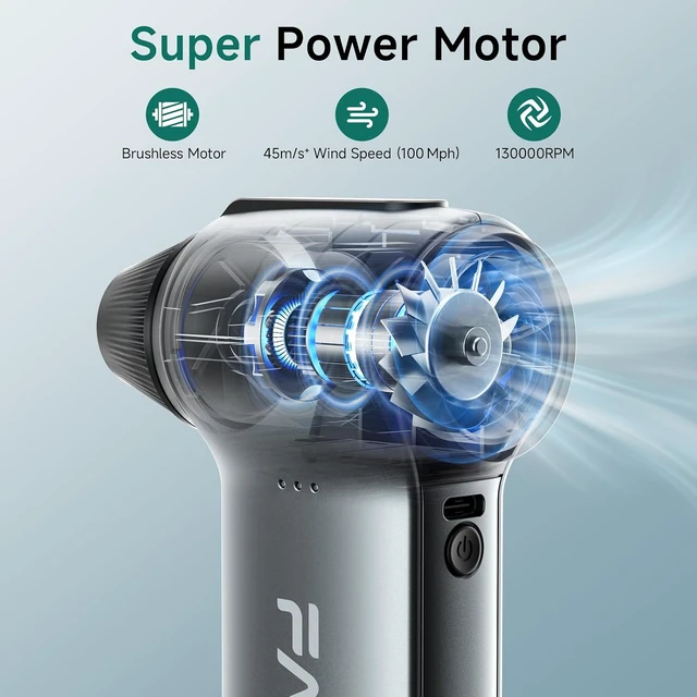 Alt view image 3 of 7 - Electric Air Duster, 130,000 RPM