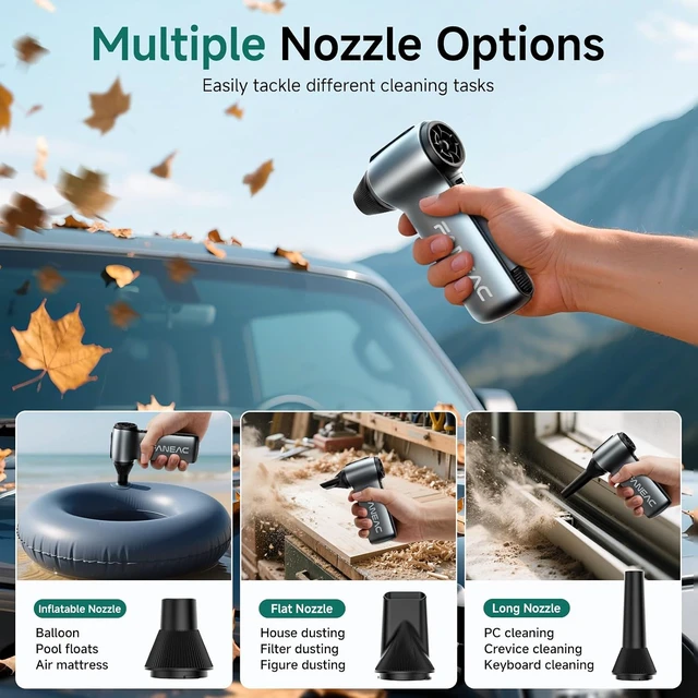 Alt view image 6 of 7 - Electric Air Duster, 130,000 RPM