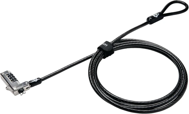 Main image of NanoSaver Resettable Combination Laptop Lock Computer Security Locking Cable for Ultra-Thin Laptops, 4-Wheel Number Code (K60603WW)