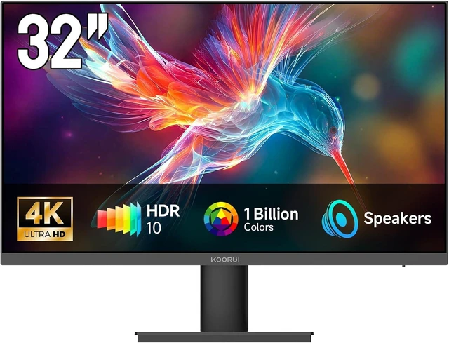 Main image of 32" 4K UHD Computer Monitor 60Hz, 3840×2160p VA Panel, Black