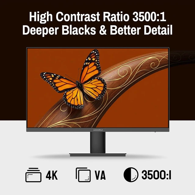 Alt view image 3 of 7 - 32" 4K UHD Computer Monitor 60Hz, 3840×2160p VA Panel, Black