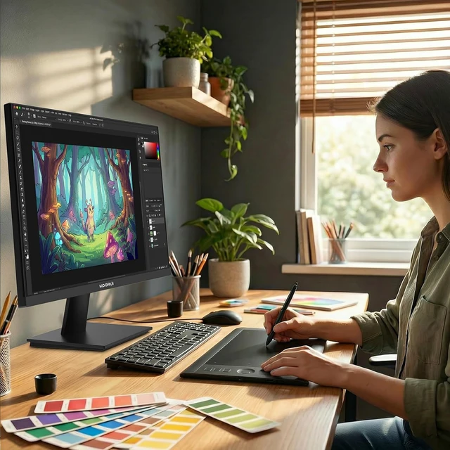 Alt view image 5 of 7 - 32" 4K UHD Computer Monitor 60Hz, 3840×2160p VA Panel, Black