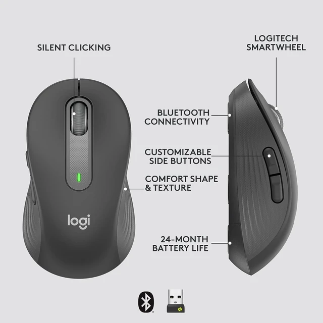 Alt view image 7 of 7 - Signature M650 for Business Small Wireless Mouse Graphite