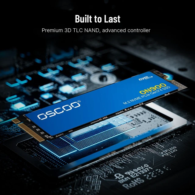 Alt view image 3 of 6 - 1TB M.2 2280 PCIe Gen3.0x4 NVMe SSD 3D TLC, Up to 3500MB/s