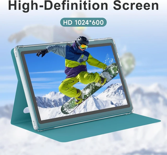 Alt view image 6 of 7 - 7-Inch Android 14 Tablet HD IPS Touchscreen, Quad-Core, 8GB (5GB Expansion) RAM32GB ROM 1TB Expand, 2MP+5MP Dual Camera, WiFi 6, Bluetooth, 3000mAh Battery, with Case (Navy Blue)
