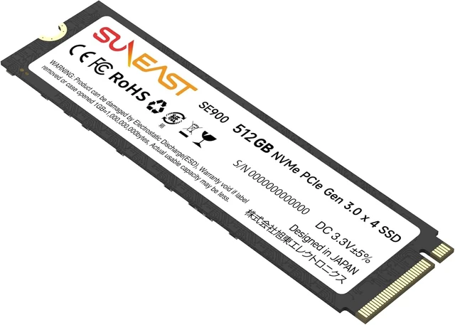 Alt view image 4 of 7 - 512GB M.2 2280 NVMe Gen3x4 PCIe 3.0 SSD