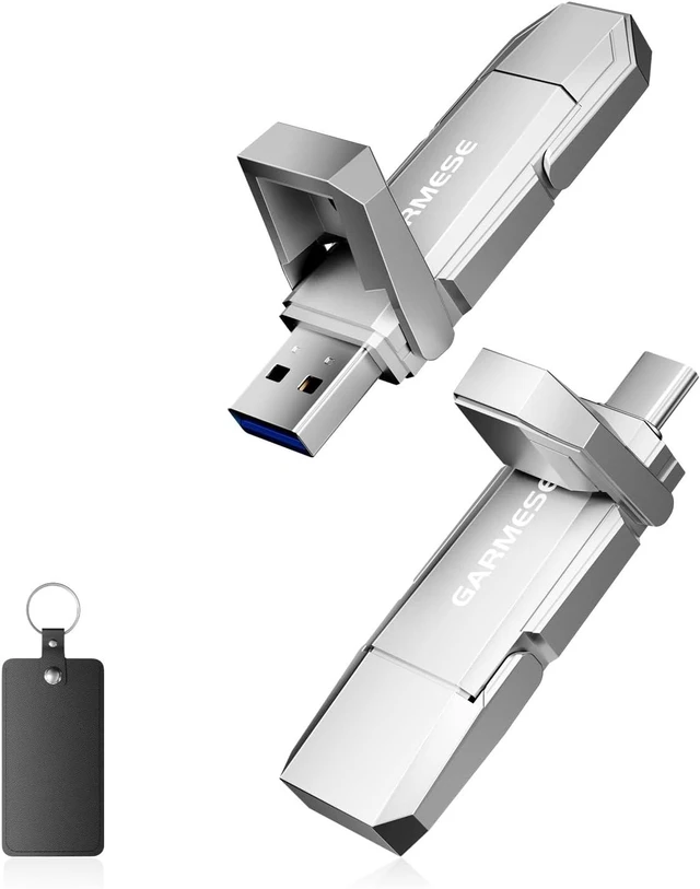 Main image of 256GB USB-C SSD Flash Drive USB 3.2, 450MB/s, 2-in-1 Dual Port
