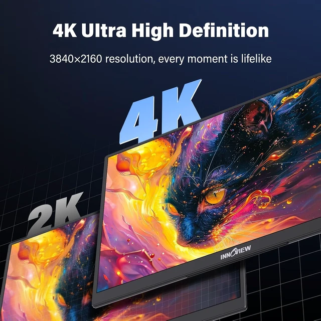 Alt view image 3 of 7 - 15.6-Inch 4K UHD 3840x2160 Portable Monitor