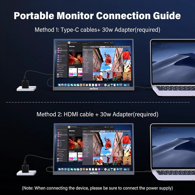 Alt view image 6 of 7 - 15.6-Inch 4K UHD 3840x2160 Portable Monitor
