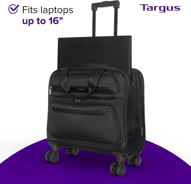 Alt view image 3 of 5 - 16" Transit 4-Wheel Rolling Laptop Bag, Black (TBR044GL)
