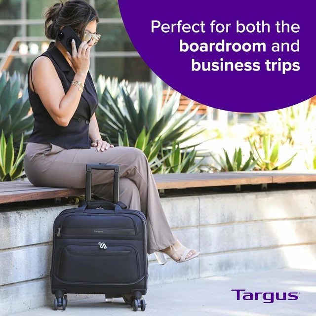 Alt view image 4 of 5 - 16" Transit 4-Wheel Rolling Laptop Bag, Black (TBR044GL)