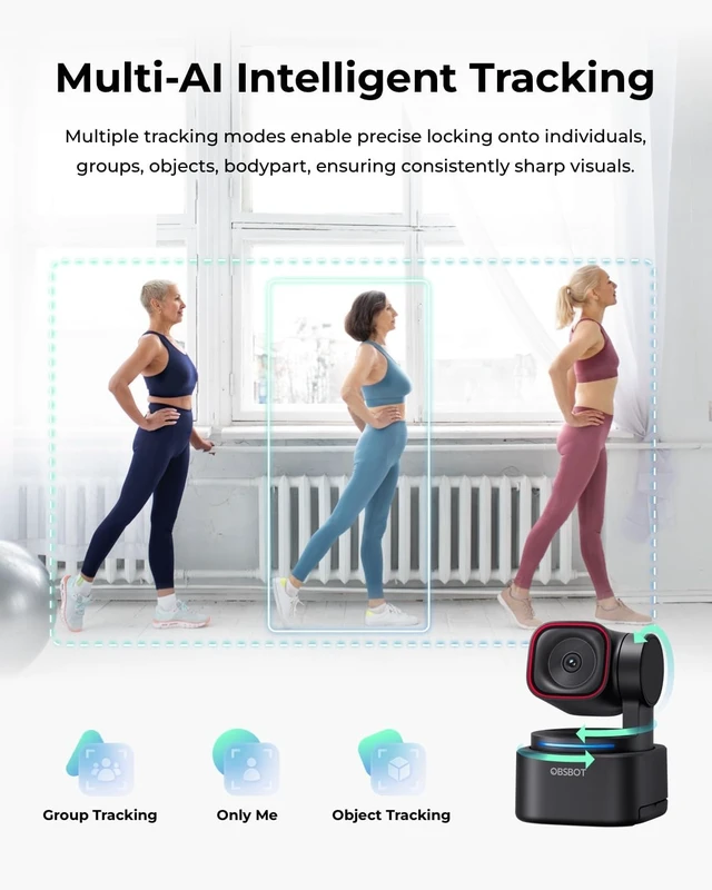 Alt view image 6 of 7 - Tiny 3 Lite AI-Powered 4K Webcam Spatial Audio & Compact AI Tracking