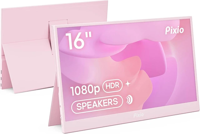 Main image of PX160 Wave Pink 15.6" 60Hz FHD 1080p Portable Monitor IPS HDR Panel with Cover Stand, USB-C/HDMI Laptop Screen Extender for PC, Console & Phone