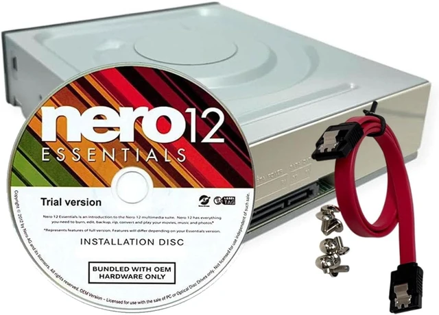 Alt view image 3 of 6 - Lite-On 24X SATA DVD/CD Writer Drive 5.25" Optical Drive with DVD Playback, Nero 12 Essentials, SATA Cable & Screws Included, for Desktop PC & Duplicator