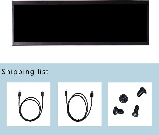 Alt view image 6 of 6 - 14.5'' 2560x720 2K IPS Stretched Bar LCD Screen for PC Case