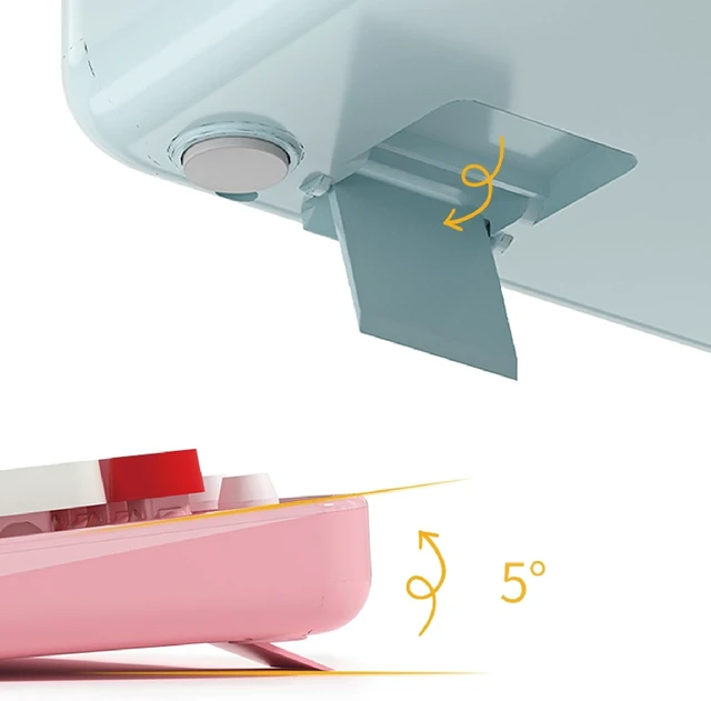 Alt view image 6 of 7 - Miffy 104-Key Wireless Keyboard & Mouse Combo with Large Pink Desk Pad Ergonomic, Cute Kawaii Design for Office/Home, Pink
