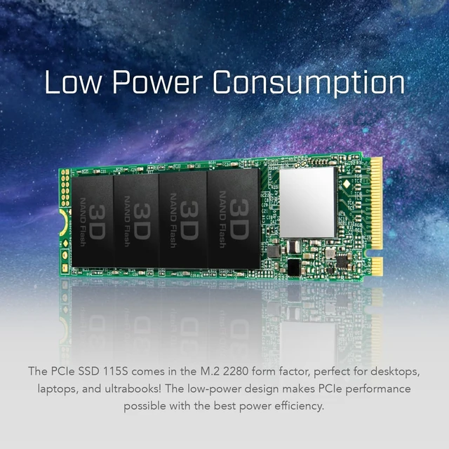 Alt view image 4 of 7 - 500GB MTE115S M.2 2280 PCIe 3.0 SSD 3000MB/s, Low Power