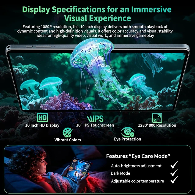Alt view image 7 of 7 - Android 16 Tablet with Keyboard 26GB + 256GB + 2TB, Octa-Core (Silver Case)