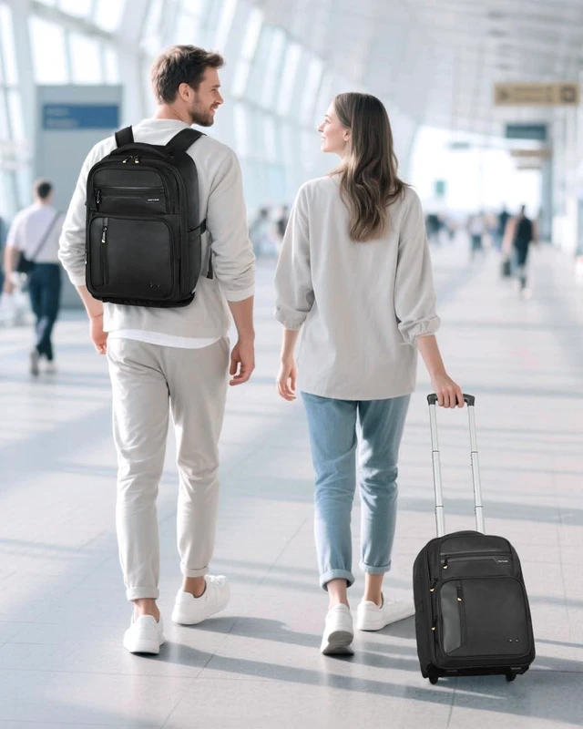 Alt view image 7 of 7 - Rolling Carry-On Laptop Backpack with Wheels