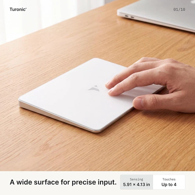 Alt view image 2 of 7 - TP1 Wireless Touchpad Bluetooth 2.4GHz, Compatible with Windows