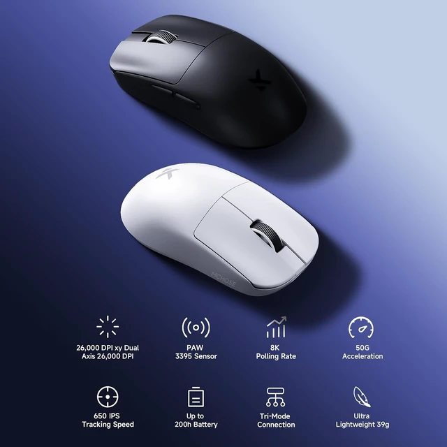 Alt view image 2 of 7 - L7 Pro Wireless Gaming Mouse Super Light 39g with 8K Receiver