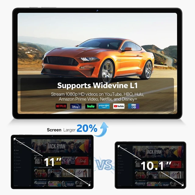 Alt view image 3 of 7 - 11-Inch Android 16 Tablet, Gray