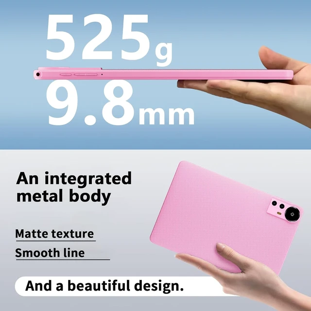 Alt view image 3 of 7 - 10-Inch Android 16 Tablet, 20GB RAM 128GB ROM 2TB Expandable 2.0GHz Octa-Core, 2-in-1 with Keyboard Case Stylus Mouse, 5G WiFi6, BT 5.0, 6000mAh, Widevine L1, GMS, Pink