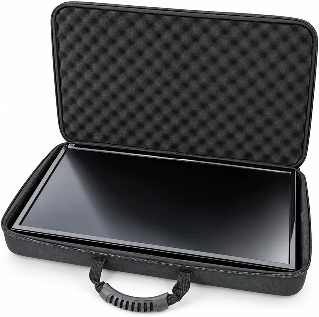 Main image of Hard EVA Portable Monitor Travel Case for 15.6"24" Monitors Protective with Foam, Handle & Shoulder Strap for External & Second Screens