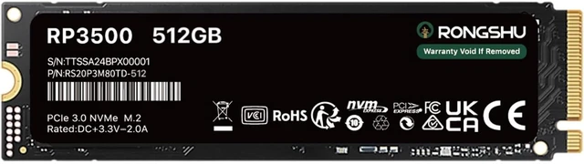 Main image of 256GB M.2 2280 NVMe SSD PCIe Gen 3×4, Up to 3,000 MB/s Read, SLC Cache 3D NAND TLC, for Laptop & PC Desktops (RP3500)