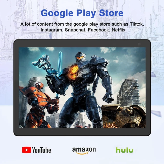 Alt view image 3 of 7 - 10-Inch Android Tablet, 6GB RAM + 32GB ROM, 1TB Expand 1280×800 IPS Touch Screen, 1.8GHz Quad-Core, WiFi Bluetooth, 8MP Camera, 6000mAh Battery