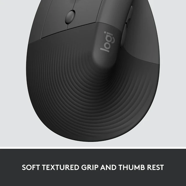 Alt view image 3 of 7 - Lift for Business Vertical Ergonomic Mouse, Left-Handed Graphite