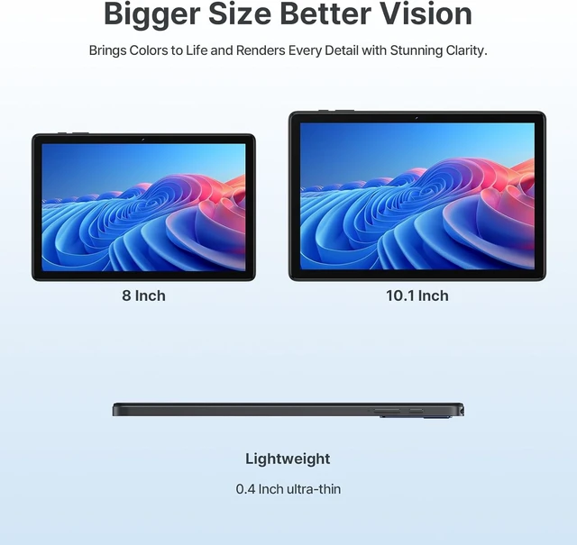 Alt view image 5 of 7 - 10.1-Inch Android 16 Tablet 12GB + 64GB, 2-in-1 with Keyboard