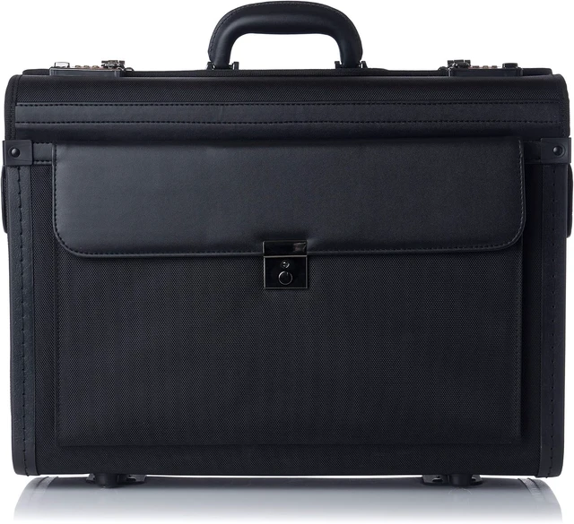 Alt view image 5 of 7 - 17" Rolling Laptop Briefcase on Wheels Attache Lawyers Case, Legal Size