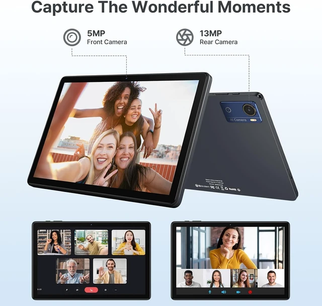 Alt view image 7 of 7 - 10.1-Inch Android 16 Tablet 12GB + 64GB, 2-in-1 with Keyboard