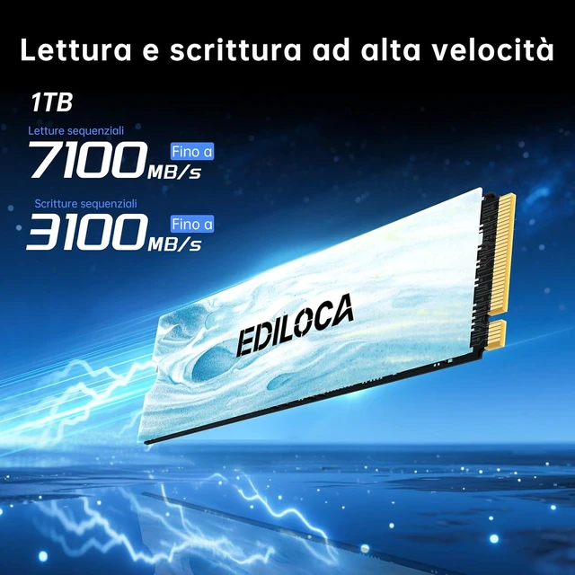 Alt view image 2 of 7 - EN880E 1TB NVMe SSD M.2 2280 PCIe Gen 4x4 Internal Solid State Drive, Read Up to 7100MB/s, for Laptop & Desktop