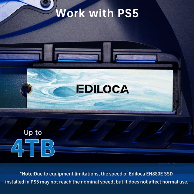 Alt view image 4 of 7 - EN880E 1TB NVMe SSD M.2 2280 PCIe Gen 4x4 Internal Solid State Drive, Read Up to 7100MB/s, for Laptop & Desktop