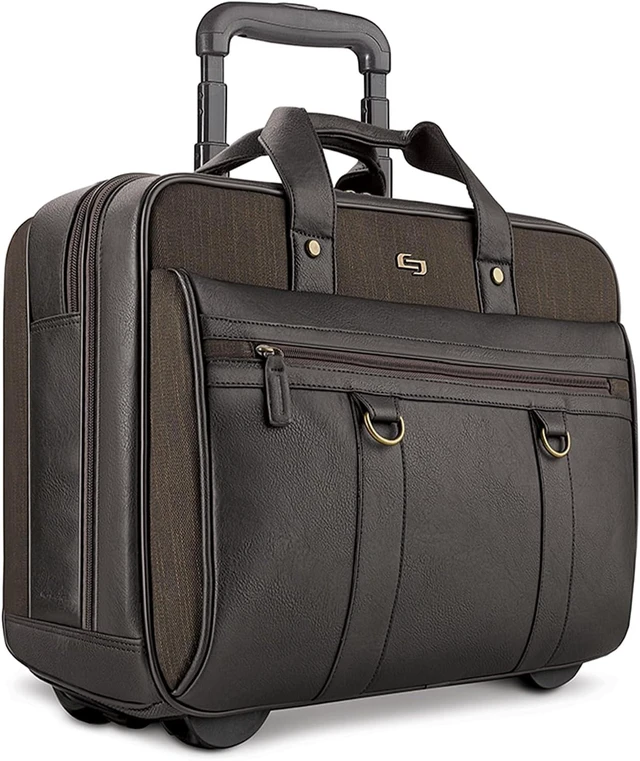 Main image of Rolling Laptop Bag with Wheels for Travel Wheeled Briefcase for Women & Men (MacDougal, Espresso)