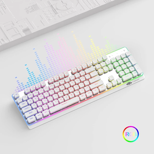 Alt view image 6 of 7 - 2.4G Full-Size Wireless Keyboard & Mouse Combo 104-Key RGB Keyboard with Rechargeable 3-DPI Mouse, Ergonomic Set for Windows, Mac, Laptop, PC