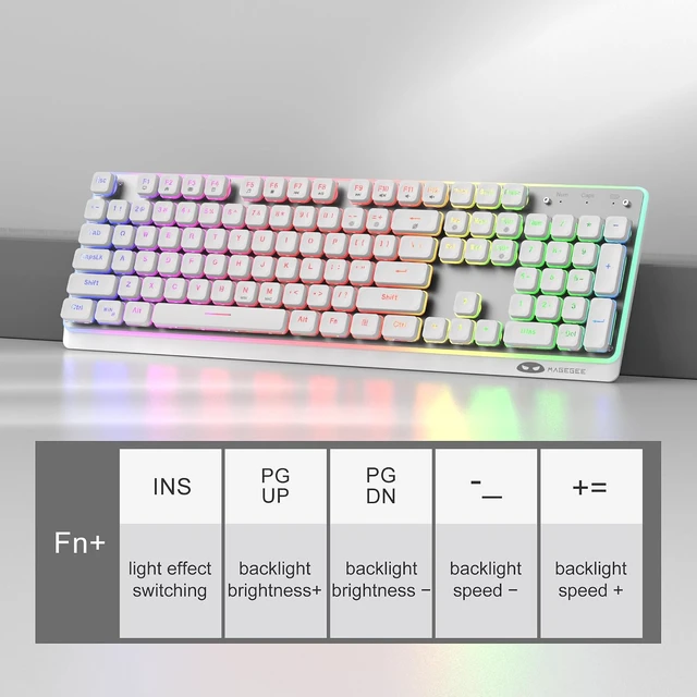 Alt view image 7 of 7 - 2.4G Full-Size Wireless Keyboard & Mouse Combo 104-Key RGB Keyboard with Rechargeable 3-DPI Mouse, Ergonomic Set for Windows, Mac, Laptop, PC