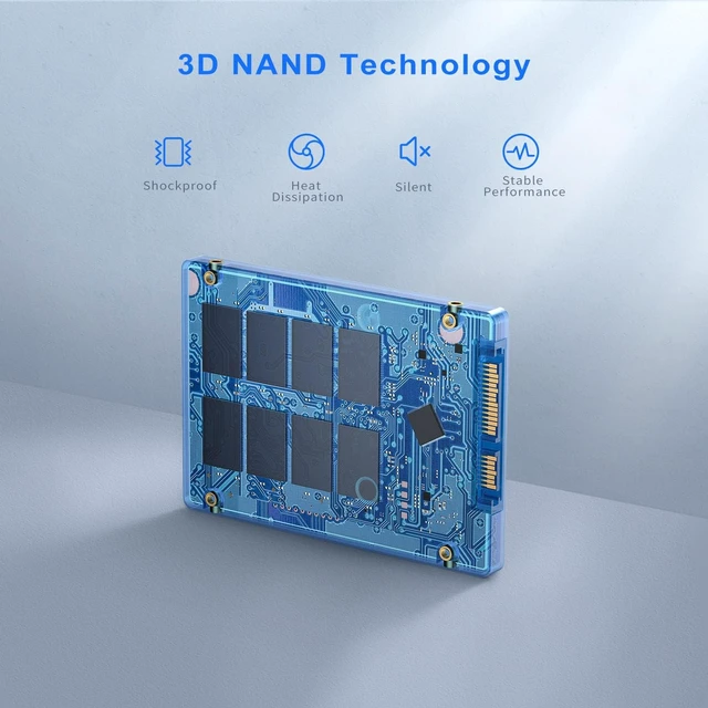 Alt view image 4 of 7 - 256GB 2.5" SATA III Internal SSD 3D NAND Solid State Drive, Up to 500MB/s, for PC & Laptop