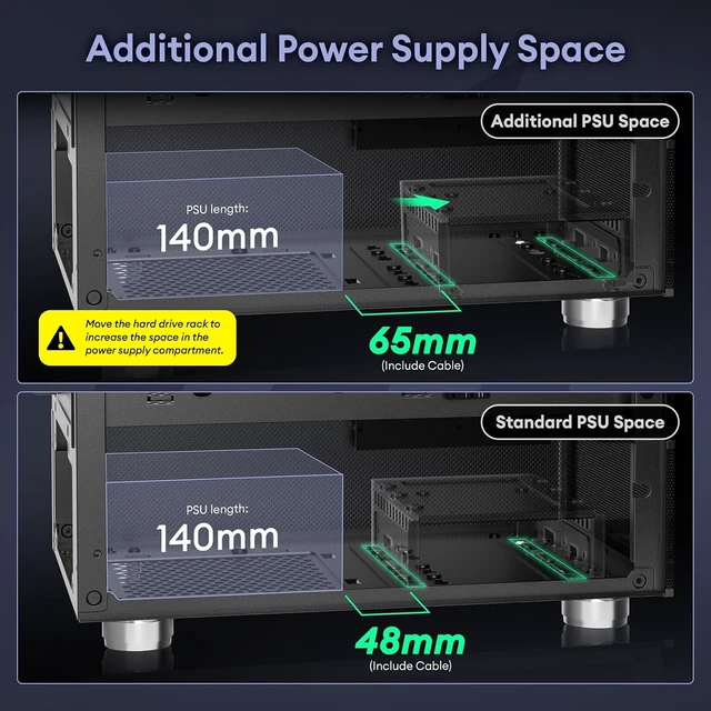 Alt view image 7 of 7 - Aqua 3 Micro ATX PC Case 3 x 120mm 3-Pin ARGB Fans Pre-Installed, Panoramic Tempered Glass Front & Side Panels, Type-C Port (Black)