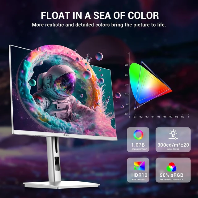 Alt view image 4 of 7 - 27-Inch White Gaming Monitor 320Hz WQHD (2560 x 1440) IPS, HDR10