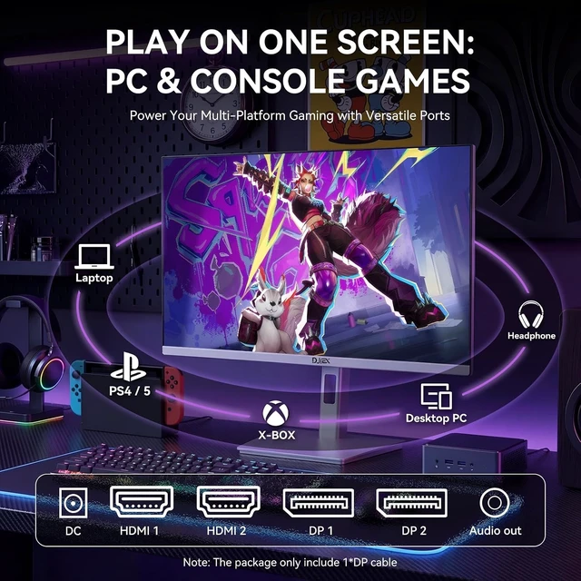 Alt view image 6 of 7 - 27-Inch White Gaming Monitor 320Hz WQHD (2560 x 1440) IPS, HDR10