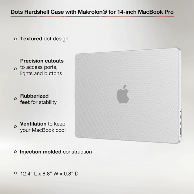 Alt view image 3 of 7 - Dots Hardshell Case with Makrolon for MacBook Pro 14-Inch (Clear)