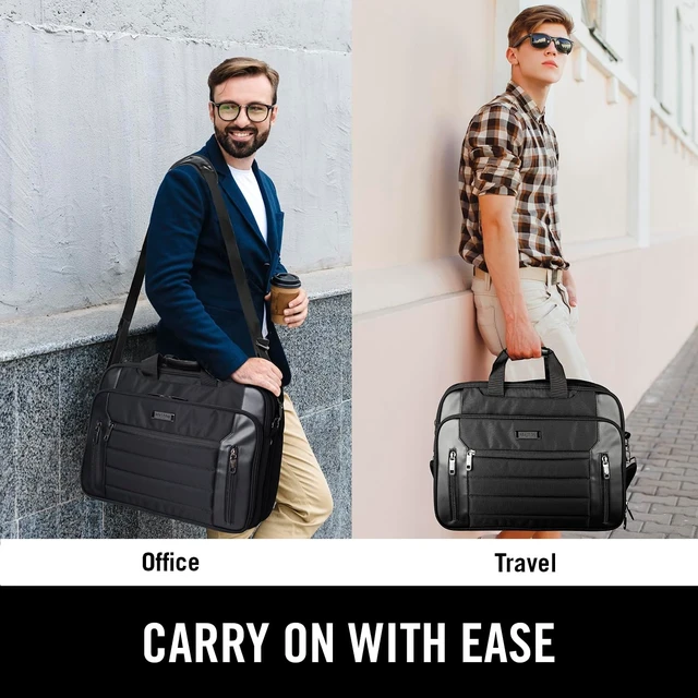 Alt view image 2 of 2 - Kenneth Cole Reaction Keystone 17" Laptop Business Portfolio Dual Compartment 1680d Polyester (Black)